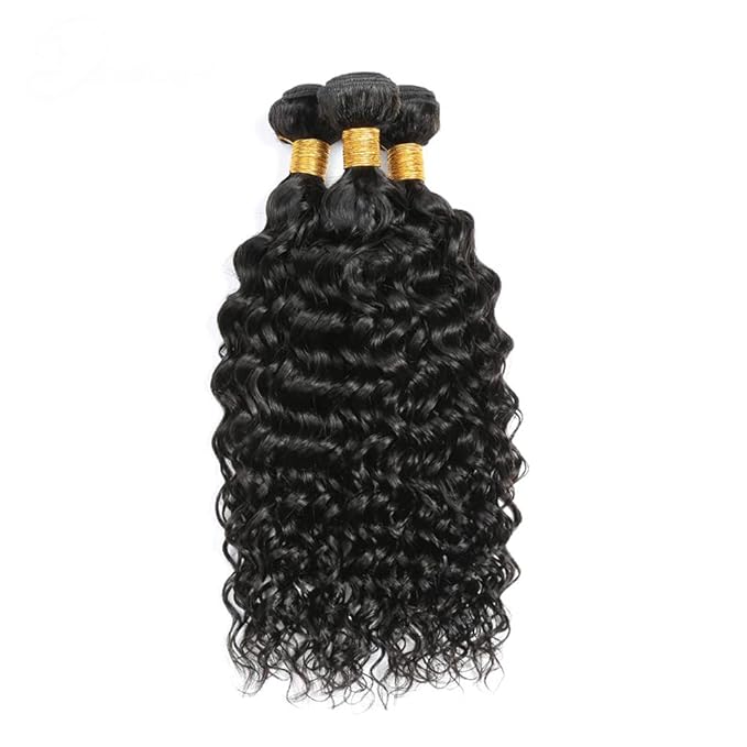 Color 1B Kinky Curly Bundles Human Hair Natural Black Bundle Niegmeag Unprocessed Virgin Soft and Silky Remy Hair 3 Bundles 24 26 28 Inch Double Weft Hair Weave #1B Color