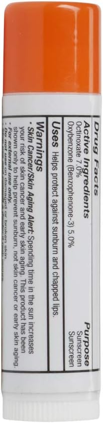 Quantum Health Super Lysine+ Coldstick, Tangerine Flavored - Soothes, Moisturizes, Protects Lips, Herbal Lip Balm, Spf 21, 5 Gm