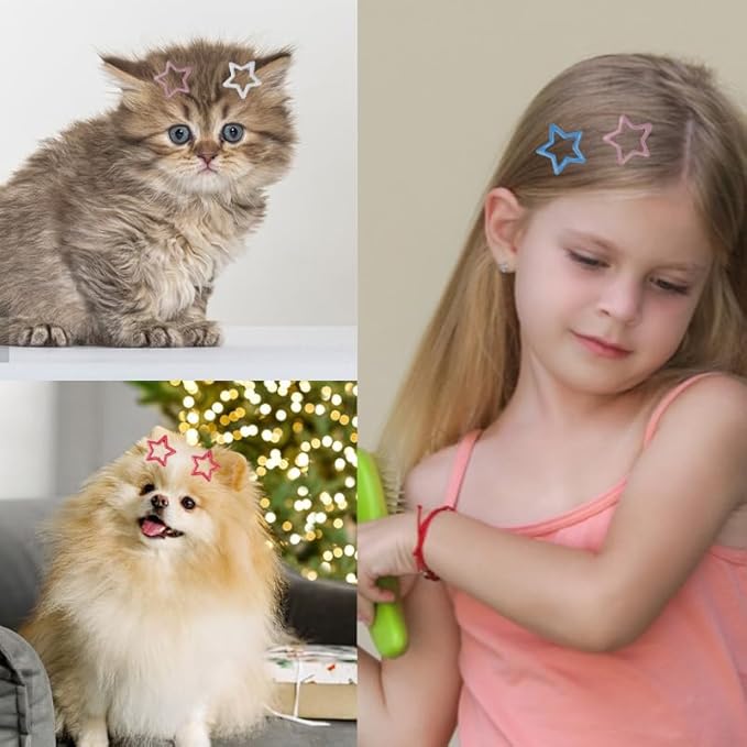 35 Pcs Colorful Star Hair Clips Non-slip Metal Snap Hair Clips and Barrettes for Girls and Women Cute Kawaii Star Hair Accessories Hairpins