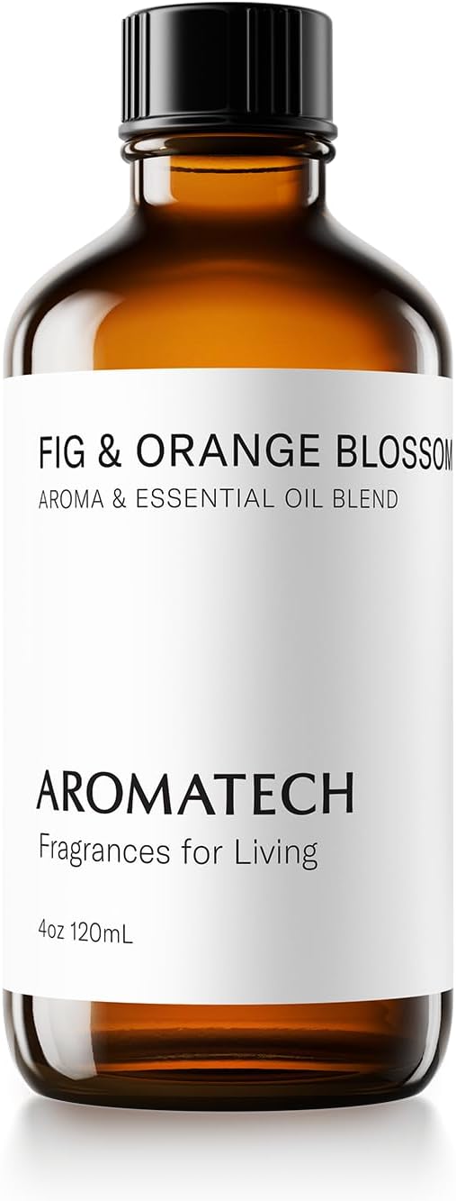 Aromatech Fig & Orange Blossom Aroma Essential Oil Blend: Hotel Inspired Aromatherapy with for Ultrasonic Diffusers & Nebulizers - 4 fl oz, 120 mL