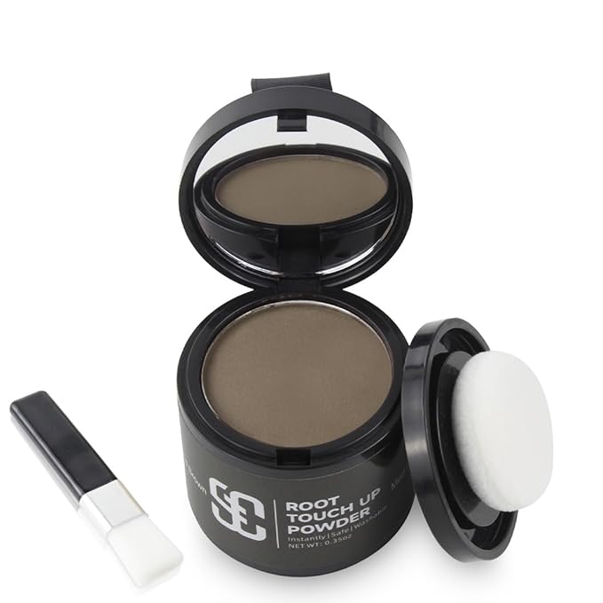 SOVONCARE Hairline Powder - Root Touch Up & Gray Hair Concealer for Men and Women, Instantly Covers Thinning Hair and Bald Spots, Natural-Looking Coverage Light Coffee 0.35 oz