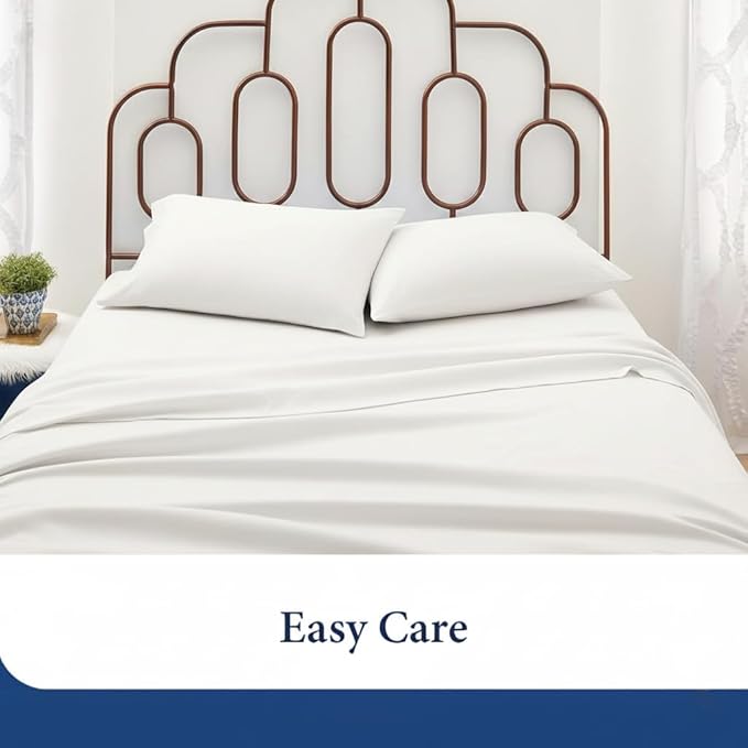 SKY BEDDINGS Queen Pillowcase Set of 2 - Soft Brushed Microfiber Pillow Cases with Envelope Clouser - Wrinkle-Free, Fade-Resistant Pillow Covers - 20 x 30 Inches, White
