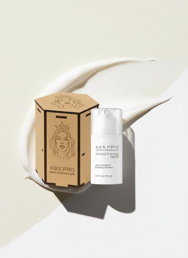 K8 Anti-Breakage Mask - For Breakage & Damaged Hair, Repairs Bonds & Removes Calcium Build-Up, With Glycine and Peptides, 8x Smoother Hair, 30ml / 1.01 fl oz.