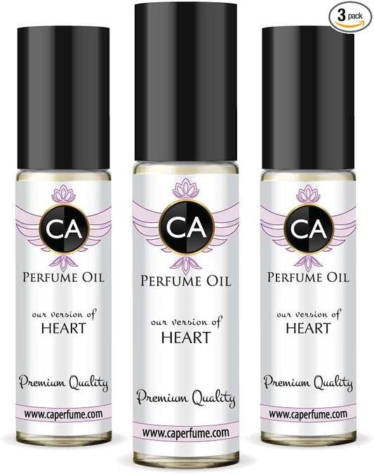 CA Perfume Impression of G. Botanika Heart For Women Replica Fragrance Body Oil Dupes Alcohol-Free Essential Aromatherapy Sample Travel Size Concentrated Long Lasting Attar Roll-On 0.3 Fl Oz-X3