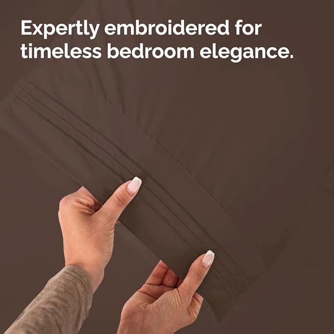 Standard Pillow Cases Set of 10 - Ultra Soft Hotel Quality Pillowcase Covers - Comfy, Cozy & Wrinkle Free - Shrink, Stain and Fade Resistant - Machine Washable Pillow Protectors - 10 Pcs Set - Brown