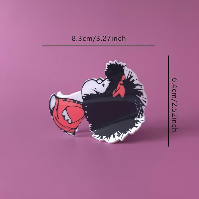 Mafalda Hair Clips,Novelty Acetate Mafalda Claw Clip,Small Claw Clip for Women