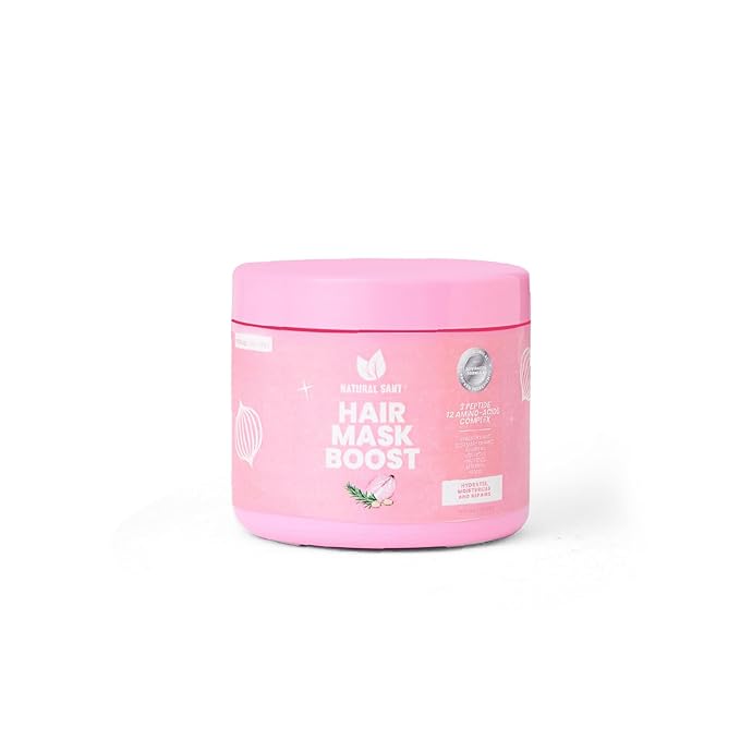 Natural sant Hair Mask with Onion, Rosemary and Argan Oil plus Collagen, 3 Peptides and 11 Amino Acid Complex for Strength and Growth