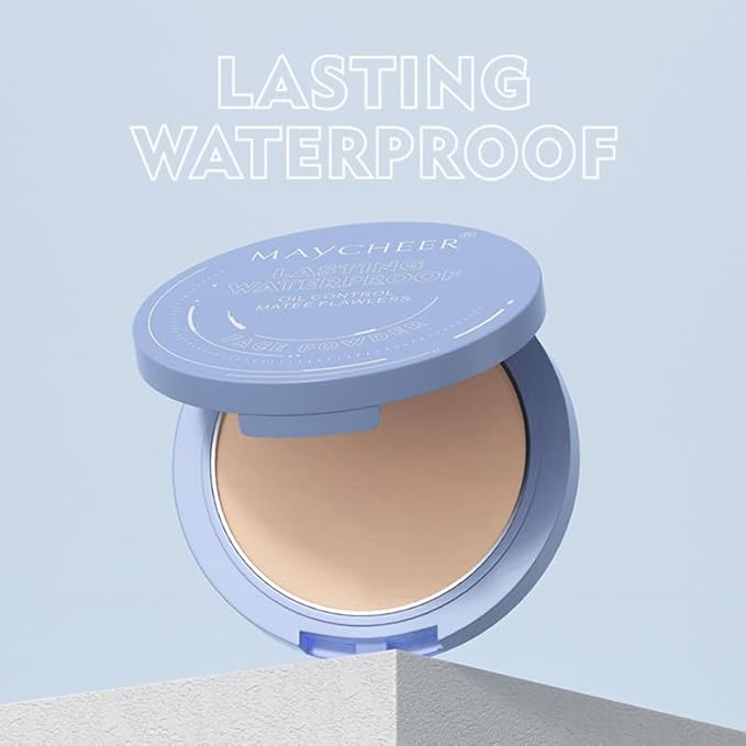 Oil Control Face Pressed Powder, Matte and Smooth Translucent Powder Setting Powder Makeup, Waterproof Long Lasting Finishing Face Powder, Cruelty-free, 0.35Oz (01 White)