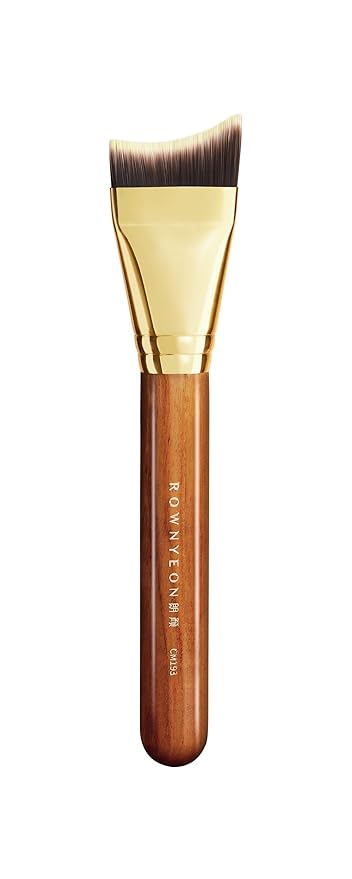 Desert Oak Series Mermaid Tail Foundation Brush - Airbrush - Filter Finish for Liquid & Cream Foundation, Bubinga Wood Handle (CM 193)