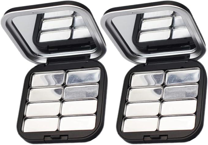 Beaupretty 2pcs Empty Lipstick Palette DIY Lipstick Lip Balm Blusher Containers Refillable Makeup Eyeshadow Storage Case Box with Mirror