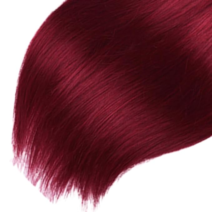 28 30 32 Inch Ombre Human Hair Bundles 1B99J Straight Bundle Niegmeag Brazilian Virgin Remy Hair Extensions 2 Tone Black and Burgundy Straight Bundle 150g