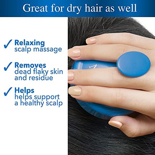 Nizoral Hair Shampoo Brush with Soft Silicone Scalp Massager Brush Head, for All Hair Types, Deep Cleanses Scalp and Removes Dead Flaky Skin and Residue, Pack of 2