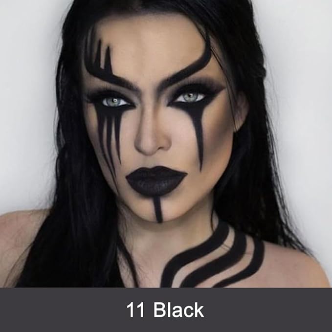 Kaely Color Correcting Concealer,Cream Pot Concealer Full Coverage,under Eye Concealer Palette for Conceals Dark Circles,Waterproof Foundation Face Makeup,11 Black