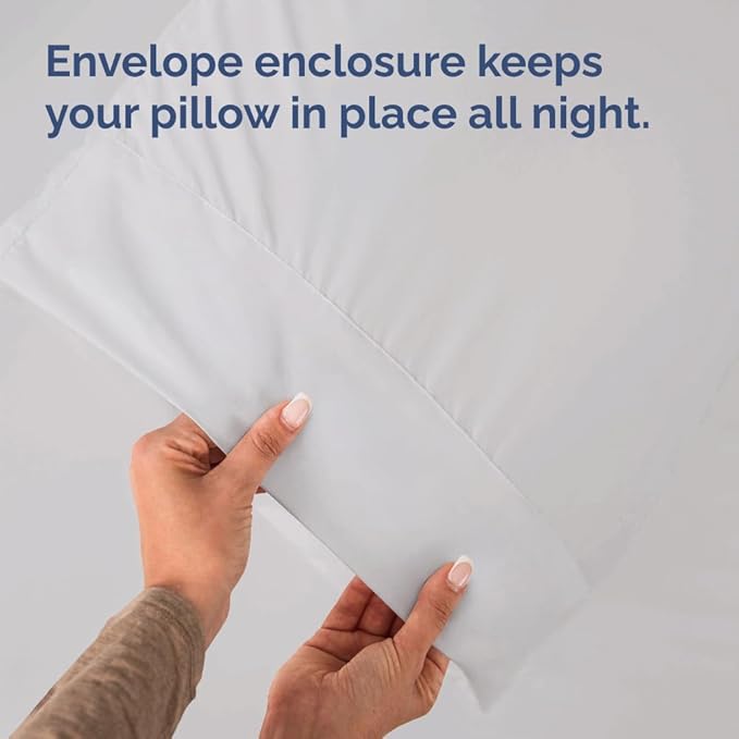Standard Pillow Cases - 4 Pack - Super Soft Pillowcase Covers - Envelope Enclosure - Hotel Quality Pillow Protectors - Wrinkle Free, Fade & Stain Resistant - Machine Washable - 20" x 26" (French Grey)