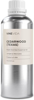VINEVIDA Cedarwood Essential Oil 32 oz - Undiluted Texas Candle Oil Scent - DIY Candle Scents - Bulk Oil for Soap Making