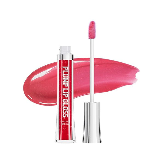 ibcccndc Lip Plumper gloss,Natural Lip Plumper,High Shine Lip Plumper,Lip Enhancer for Fuller,Sexy Lip Gloss,Shiny Lip Gloss For Girls and Women (5)