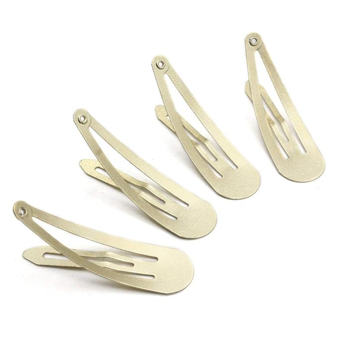 Dofash Snap Hair Clips Metal Grips 5CM/2 IN Barrettes for Thin Hair Basic Hair Accessories Hair Barrettes 12PCS (Blonde)