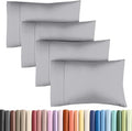 Standard Pillow Cases - 4 Pack - Super Soft Pillowcase Covers - Envelope Enclosure - Hotel Quality Pillow Protectors - Wrinkle Free, Fade & Stain Resistant - Machine Washable - 20" x 26" (Steel Blue)