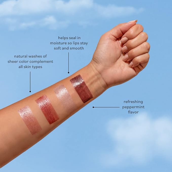 Sky Organics Tinted Lip Balms for Lips to Moisturize, Soften & Add A Wash of Color, Four Assorted Shades, 4pk.