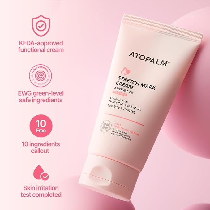 ATOPALM Maternity Care Stretch Mark Cream, 150ml 5 Fl Oz, Canola Oil Postpartum Skin Care| Pregnancy Red Lines Relief | Skin Swelling Elasticity Improvement| Gentle Body Moisturizing | Kbeauty