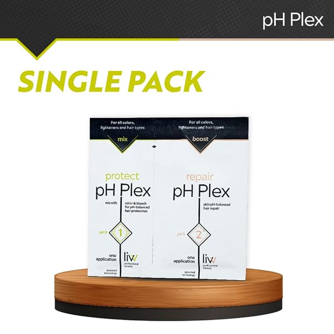 LIW pH Plex Steps 1&2 Protect & Repair Hair Care Treatment - Use with Home Hair Color & Bleach Products - Salon Quality Professional Results at Home - 1 Sachet of Steps 1 & 2