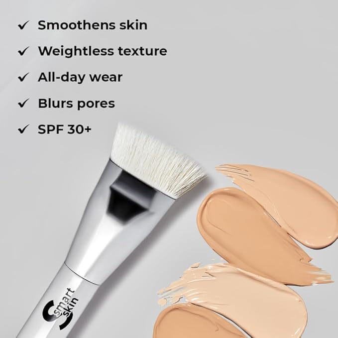 Lamel- Smart Skin Serum Tinted Foundation - 405 Latte | Smoothens skin | Weightless texture| Blurs pores | All-day wear | 35ml