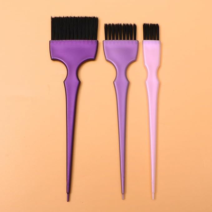1 Set Purple Hair Dye Purple Outfit Mixing Bowls Set Hair Colour Applicator Hair Coloring Kit Highlight Brush Hair Dyeing Dyeing Applicator Hair Coloring Beard Tool