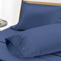 THREAD SPREAD 100% Egyptian Cotton Pillow Cases King - 1000 Thread Count Pillow Cases King Size Set of 2, Cooling & Breathable Extra Long Staple Sateen Weave Cotton Pillow Covers for Bed - Deep Blue