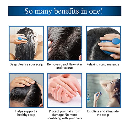 Nizoral Hair Shampoo Brush with Soft Silicone Scalp Massager Brush Head, for All Hair Types, Deep Cleanses Scalp and Removes Dead Flaky Skin and Residue, Pack of 2