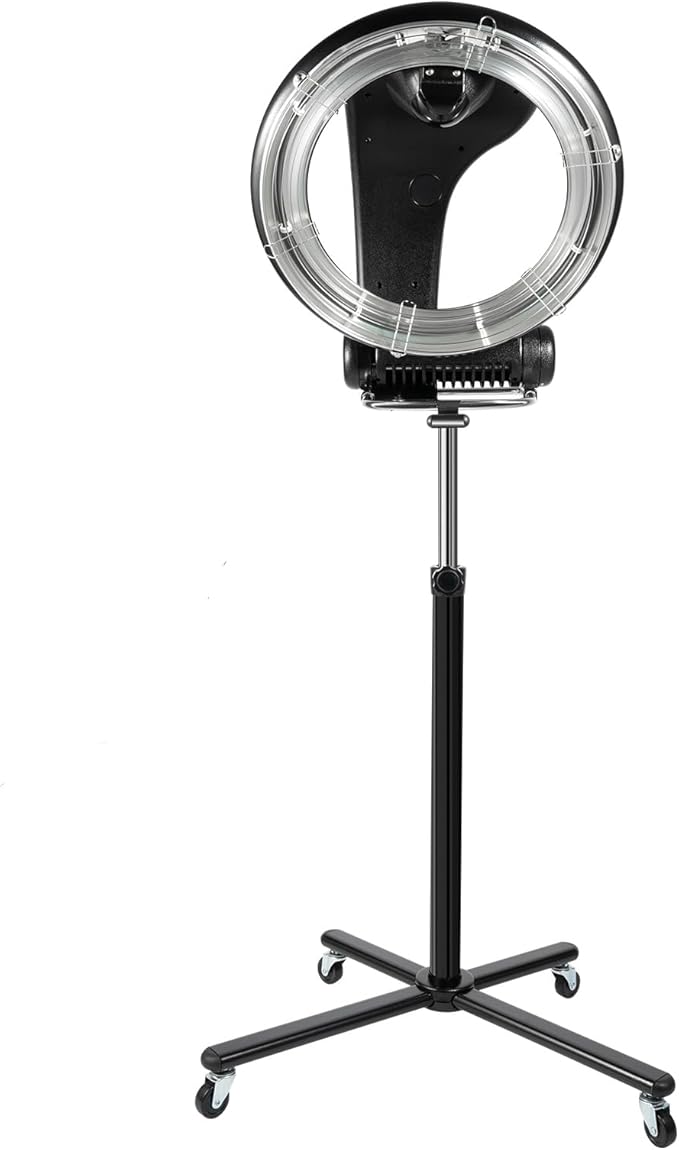 3 in 1 Orbiting Infrared Hair Dryer - 1000W Professional Infrared Hooded Dryer Steamer with Wheels and 6 Modes, Adjustable Height, Hair Color Processor for Home Salon Use