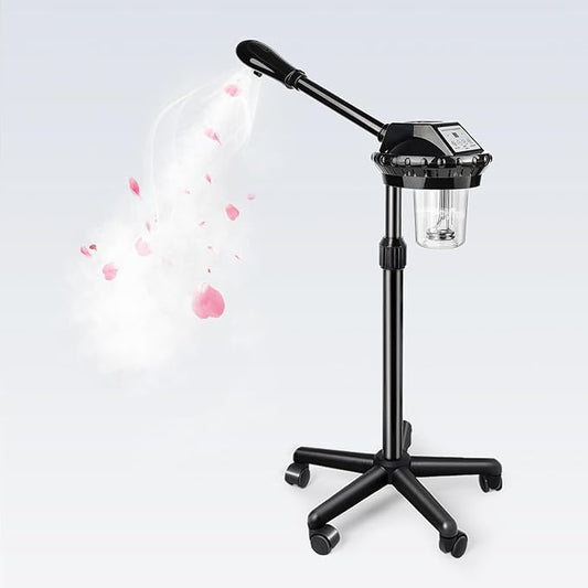 Professional Face Steamer, Adjustable Height and Angle, Facial Steamer Clean Skin Firming Pores and Moisturizing Suitable for a Beauty, Spa, at Home