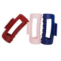 The Original Mello Hair Claw Clip Squishy Claw Clip Made in Korea Patent Pending 30021976 (Pink, Red, Blue, 3 Pack Medium)