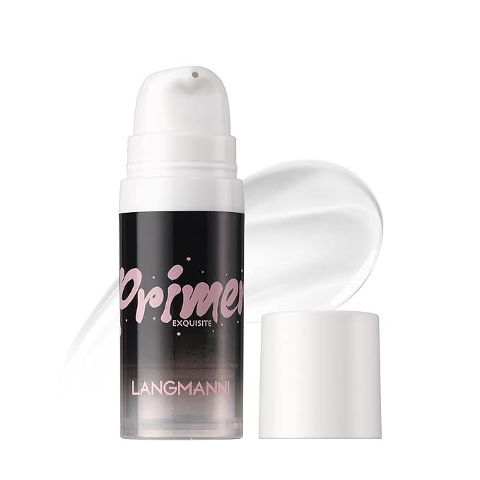 LANGMANNI Matte Grip Face Primer, Transparent Skin Perfecting Hydrating Primer,Unique Smooth Gel-Based Primer Essential For Longlasting Perfection Face Makeup (0.33 Fl Oz, 1)