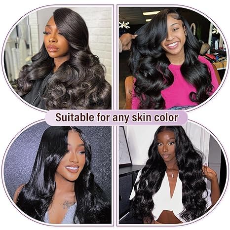 Body Wave Lace Front Wigs Human Hair Pre Plucked 180 Density 13x6 HD Transparent Lace Frontal Wigs Human Hair for Women Glueless Wigs Human Hair with Baby Hair 20Inch
