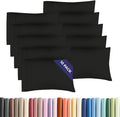 Standard Pillow Cases Set of 10 - Ultra Soft Hotel Quality Pillowcase Covers - Comfy, Cozy & Wrinkle Free - Shrink, Stain and Fade Resistant - Machine Washable Pillow Protectors - 10 Piece Set - Black