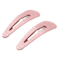 French Amie Clic Clac Large Handmade Celluloid Acetate Set of 2 Snap Hair Clips No Slip Side Slide-in Barrette for Women and Girls (Pearl Pink)