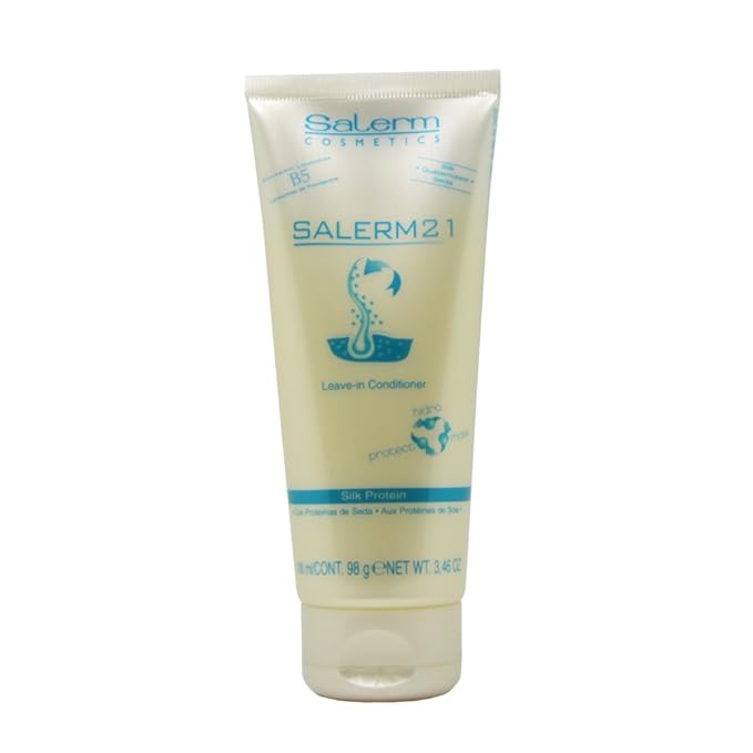 Salerm Cosmetics 21 LEAVE-IN Conditioner, B5 Provitamin Lipsomes & Silk Protein (3.46 oz - travel size)