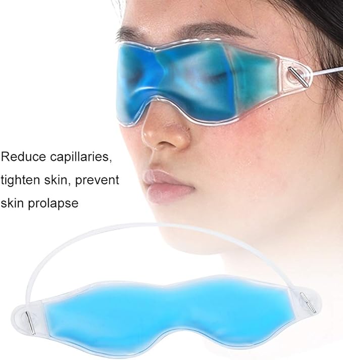 Gel Eye Pads,Gel Eye Cooling Eye Masks, Cold Eye for Dry Eyes, Ice Eye Frozen Reusable Eye Ice Pack Cold Eye Compress for Dark Circles Puffy Eyes
