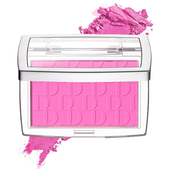 Pink Powder Blush Palette, Multi-Use Makeup Blusher Pink Face Powder for Eyes, Lips, Cheeks, Blendable Formula