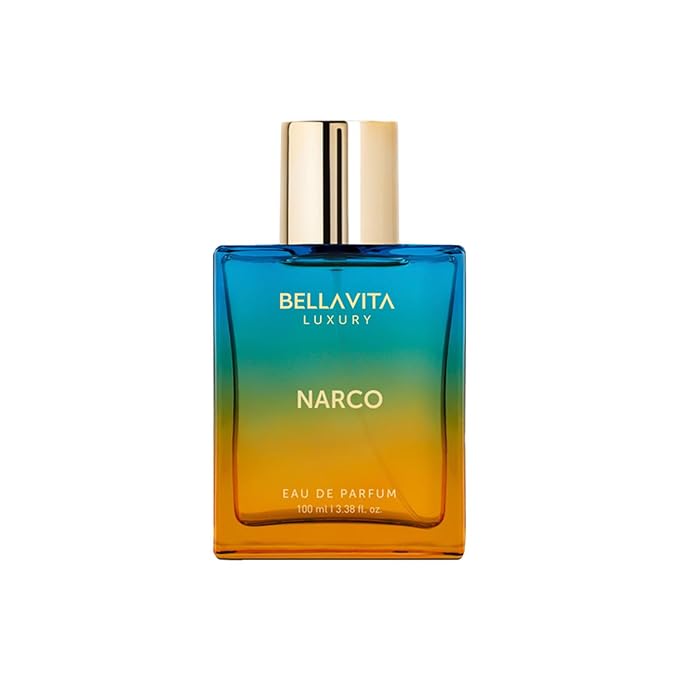 BELLAVITA Luxury NARCO Unisex Perfume for Women and Men | Notes of Bergamot, Jasmine and White Musk | Long-Lasting Luxury Perfume Oils | French Parfum for Women & Men, 100 ML