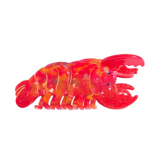 Cute Big Lobster Hair Clips,Novelty Acetate Ocean Big Lobster Claw Clip