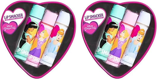 Lip Smacker Valentine's Day Collection Disney Princess Lip Balm Tin (Pack of 2)