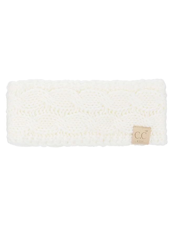 C.C Children's Kids' Winter Warm Cable Knit Fuzzy Lined Ear Warmer Headband