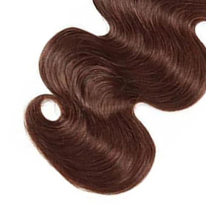 Color 4 Bundles Human Hair Brown Body Wave Bundles Brazilian Virgin Soft and Silky Remy Hair Single Bundle 22 Inch Niegmeag Chocolate Brown Body Wave Bundle 100g