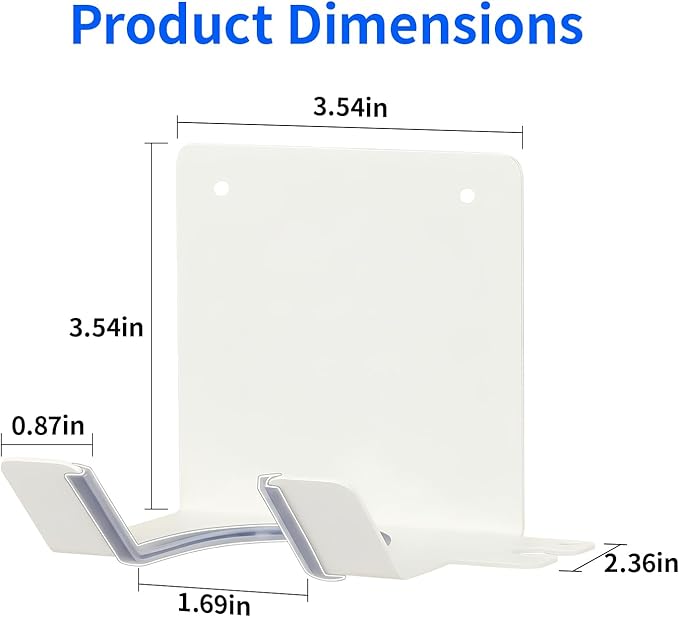 Hair Dryer Holder, Blow Dryer Holder Wall Mounted Hair Tool Organizer Self Adhesive Hair Dryer Holder Wall Mount, Compatible for Hair Dryer Holder for Bathroom White PTALSEAW