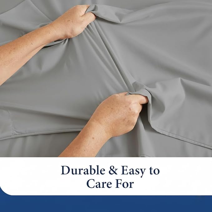 SKY BEDDINGS King Pillowcase Set of 2 - Soft Brushed Microfiber Pillow Cases with Envelope Clouser - Wrinkle-Free, Fade-Resistant Pillow Covers - 20 x 40 Inches, Light Grey