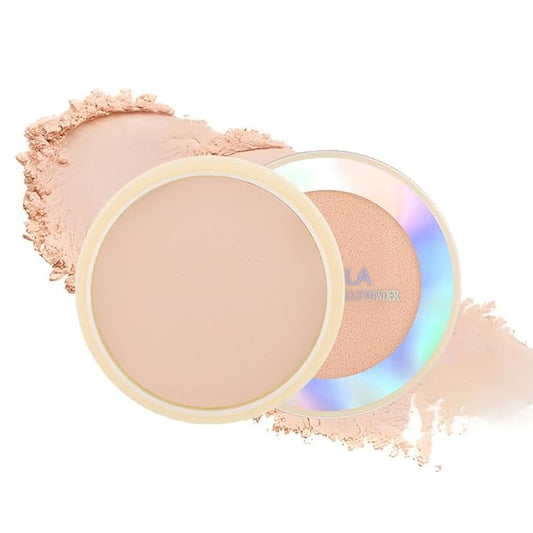 Oil Control Face Pressed Powder, Ultra-Fine Lightweight Face Powder, Soft-focus Matte Finish, Sheer Coverage, Lasting Oil Control, Natural (03#)