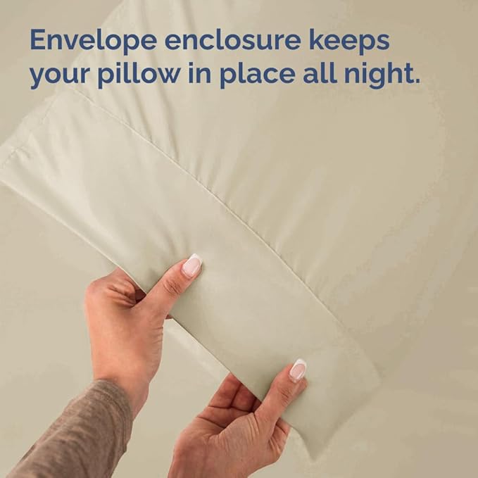 Standard Pillow Cases - 2 Pack - Super Soft Pillowcase Covers - Envelope Enclosure - Hotel Quality Pillow Protectors - Wrinkle Free, Shrink and Stain Resistant - Machine Washable - 20" x 26" (Wheat)