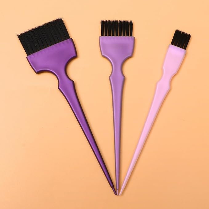 1 Set Purple Hair Dye Purple Outfit Mixing Bowls Set Hair Colour Applicator Hair Coloring Kit Highlight Brush Hair Dyeing Dyeing Applicator Hair Coloring Beard Tool