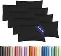 Standard Pillow Cases Set of 8 - Ultra Soft Hotel Quality Pillowcase Covers - Comfy, Cozy & Wrinkle Free - Shrink, Stain and Fade Resistant - Machine Washable Pillow Protectors - 8 Piece Set - Black